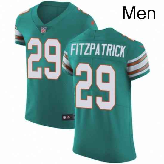 Mens Nike Miami Dolphins 29 Minkah Fitzpatrick Aqua Green Alternate Vapor Untouchable Elite Player NFL Jersey